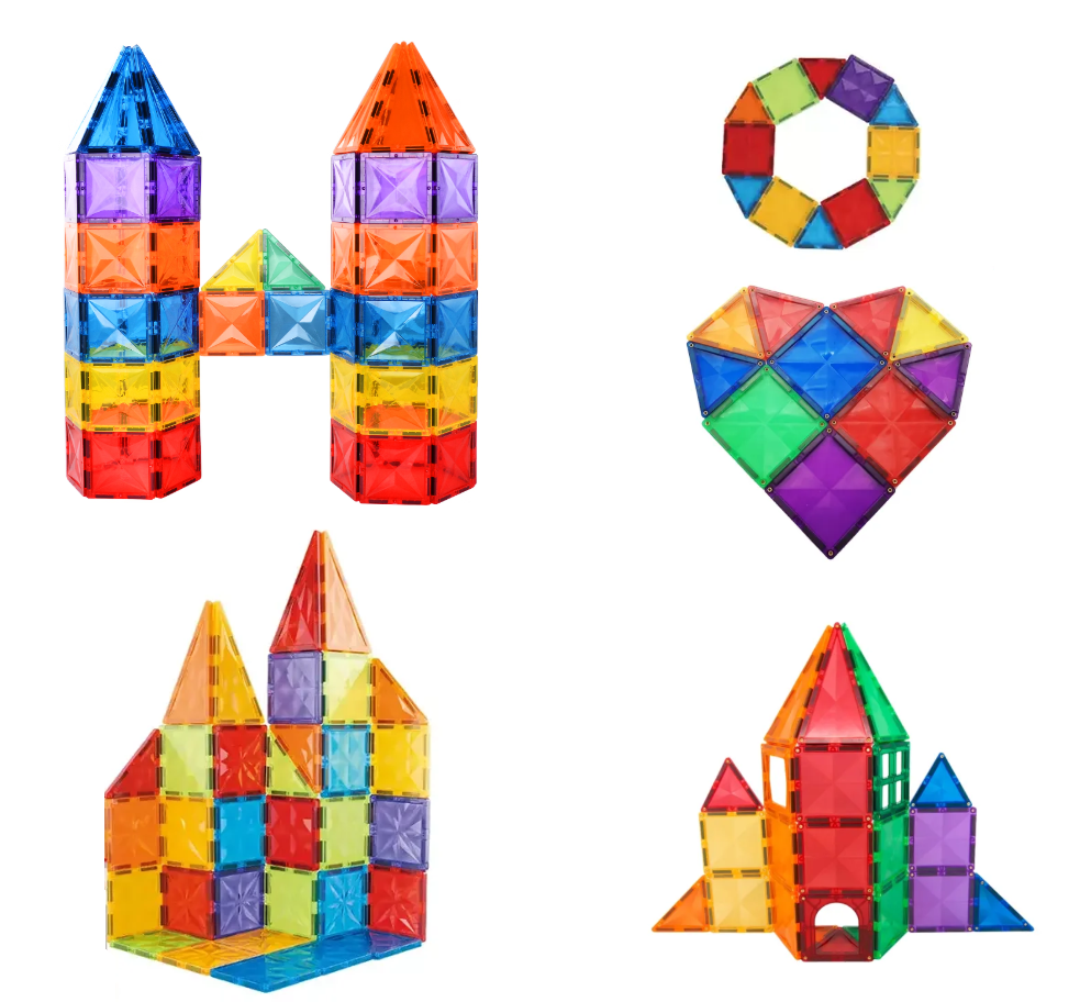 Miniatura 3 de Bloques planos magnético de 60 pcs 