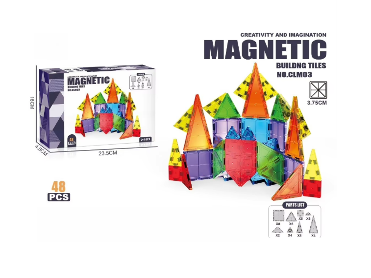 Bloques planos magnético de 48 pcs 