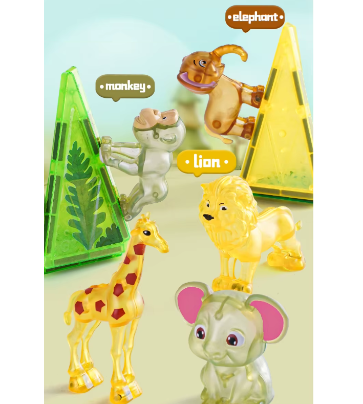 Miniatura 3 de Bloques planos magnético de animales 40 pcs 