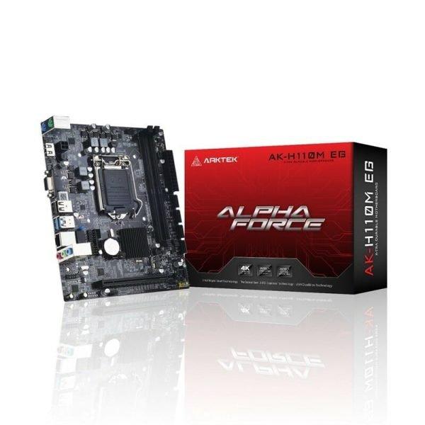 ARKTEK H110M MATX SOCKET LGA1151/ 2xDDR4-3000/ 3xSATA/ M.2/ UHD INTEL/ 5xUSB+ 2USB 3.0/ PCIe x16/ 6th-7th-8TH-9TH GEN