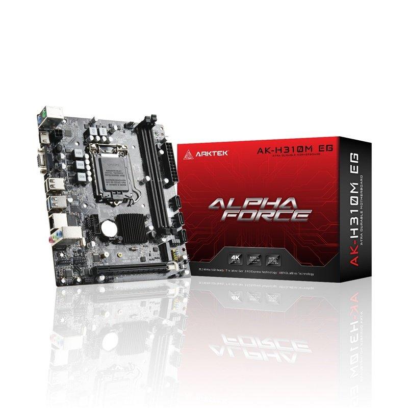 ARKTEK H310M EG MATX SOCKET LGA1151/ DDR4-3200/ 3xSATA/ M.2 NVMe/ 2xUSB+2xUSB 3.0/ PCIe/ HD AUDIO