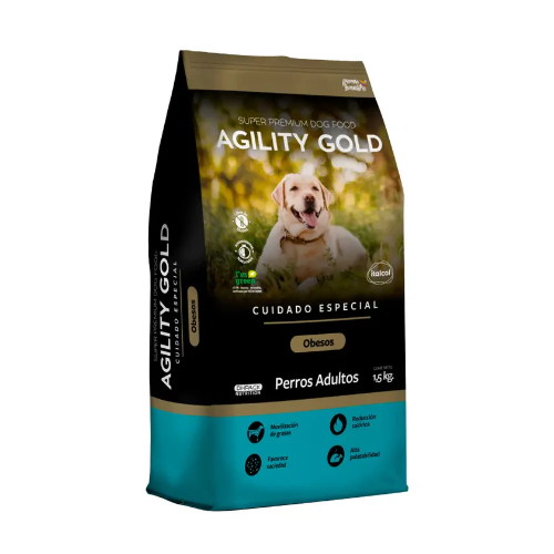 Agility gold perros adultos cuidado especial obesos