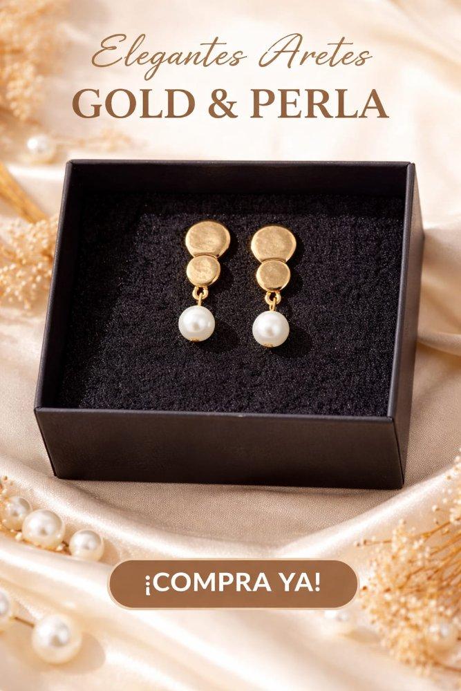Aretes Gold & Perla de Finart