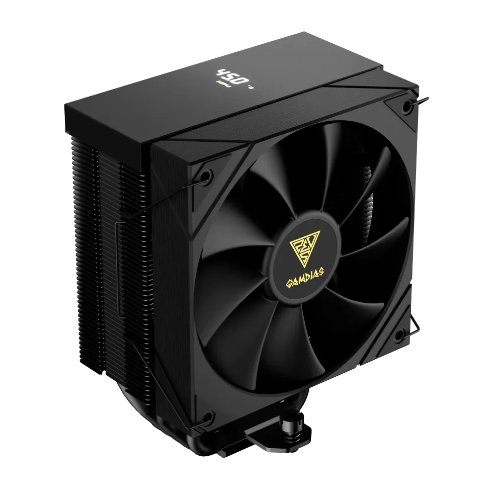  Cooler CPU Air Gamdias Boreas M2-51D V2 120MM 5 Heatpipes Display Digital Negro