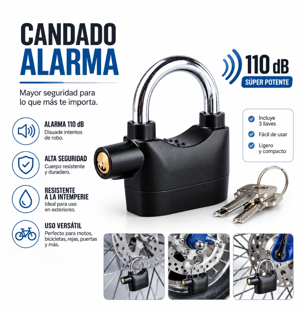 Candado alarma