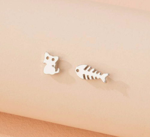Aretes combinados plateados