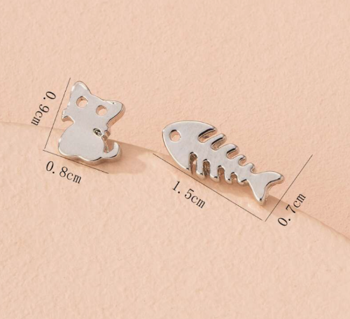 Miniatura 2 de Aretes combinados plateados