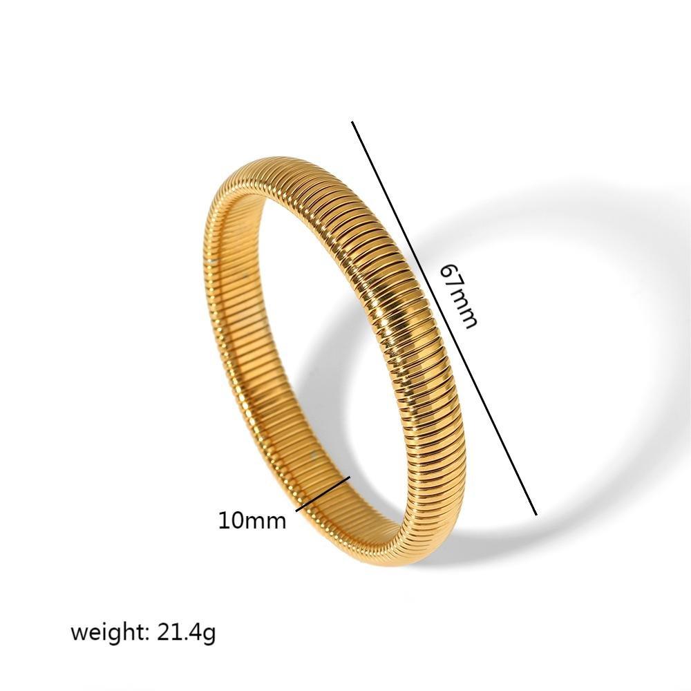 Brazalete Rígido Números Romanos oro 2