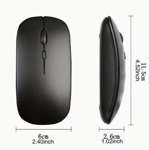 Miniatura 2 de  Mouse inalambrico negro con led bluetooth