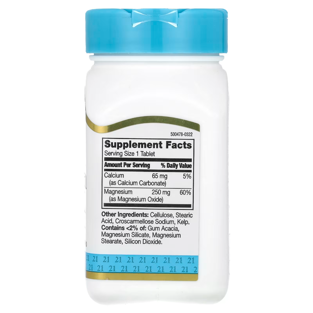 Miniatura 2 de 21 ST CENTURY MAGNESIUM (OXIDO) 250MG 100 TABLETA