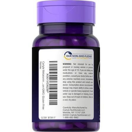 Miniatura 2 de  CARLYLE MELATONIN 12 MG 180 TABLET FATS DISSOLVE