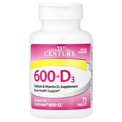 21 ST CENTURY CALCIUM 600 + D3 800 IU 75 TABLETA