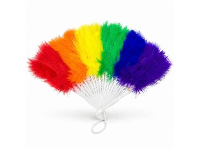 Abanico Multicolor de Plumas 