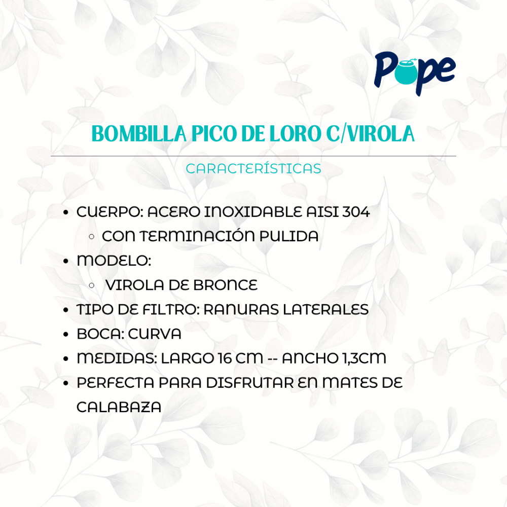 Miniatura 2 de Bombilla Pico de Loro c/ Virola