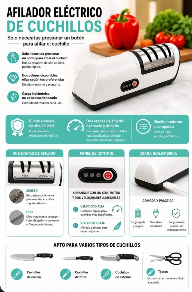 Miniatura 3 de AfiladoAfilador Eléctrico USB Para Cuchillos Cocinar Eléctrico USB Para Cuchillos Cocina