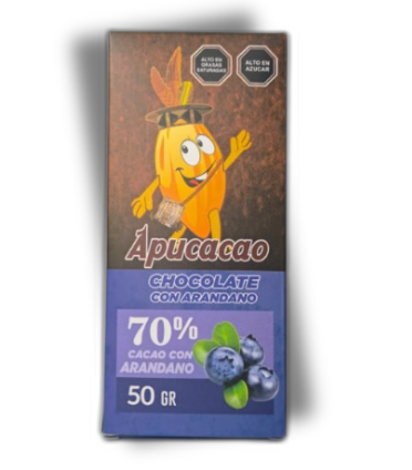 Miniatura 2 de Chocolate bitter al  70 % con trozos de fruta /Arandano