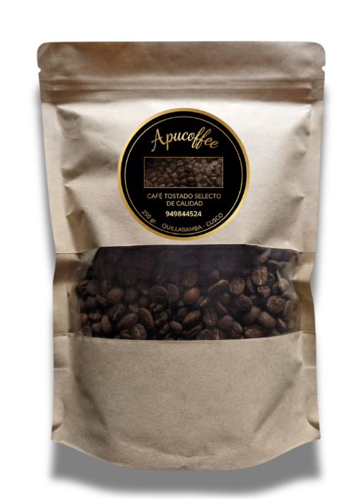 Apucoffe, Café tostado en grano, Presentación de 250 gr.