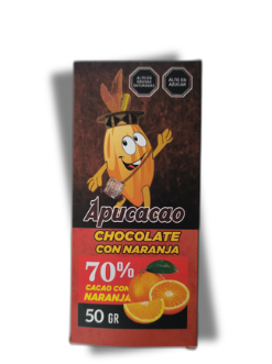 Miniatura 2 de Chocolate bitter al  70 % con trozos de fruta /Naranja
