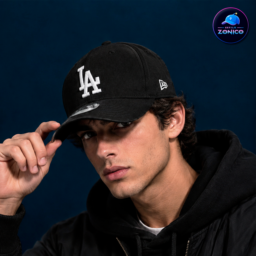 Miniatura 2 de Gorra Curva - LA (Negro/Blanco)
