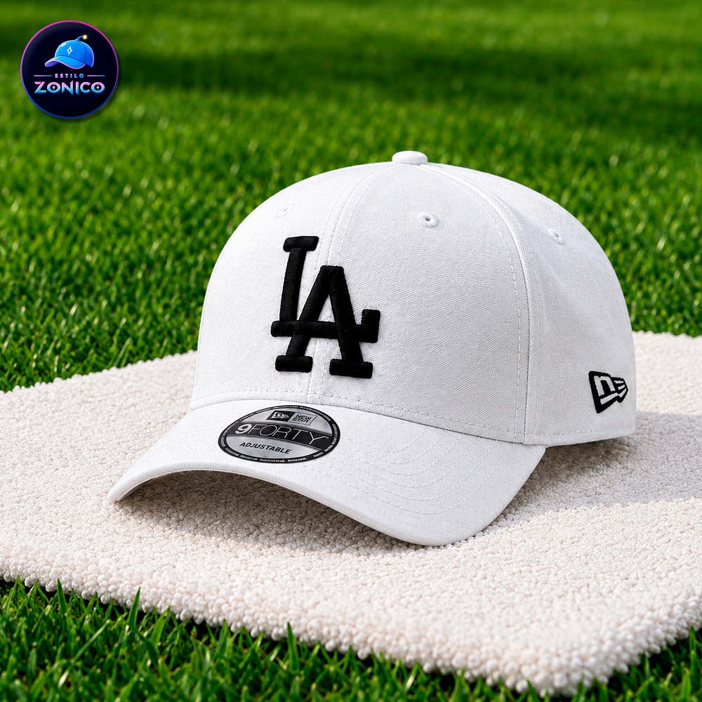 Miniatura 3 de Gorra Curva - LA (Blanco/Negro)