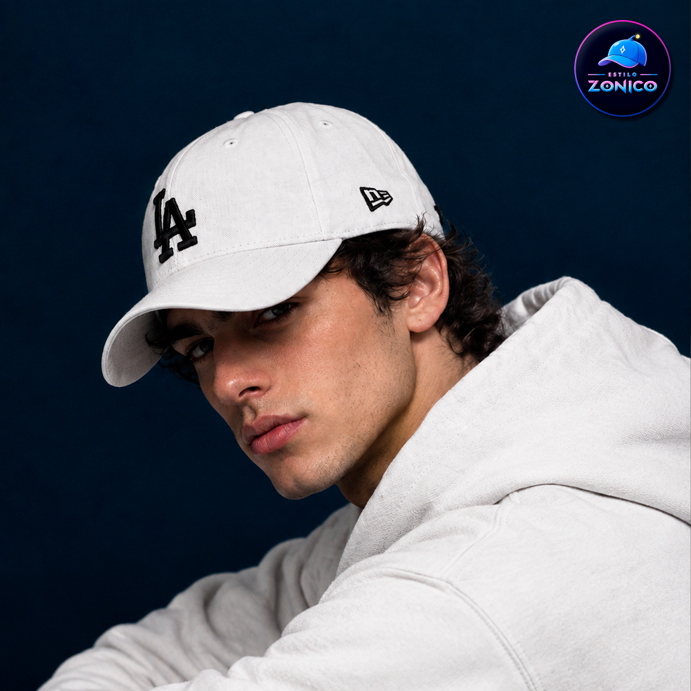 Miniatura 2 de Gorra Curva - LA (Blanco/Negro)