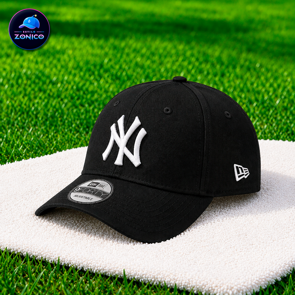 Miniatura 3 de Gorra Curva - NY (Negro/Blanco)