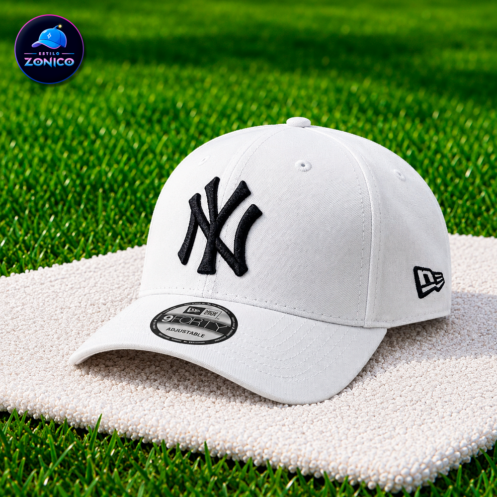 Miniatura 3 de Gorra Curva - NY (Blanco/Negro)