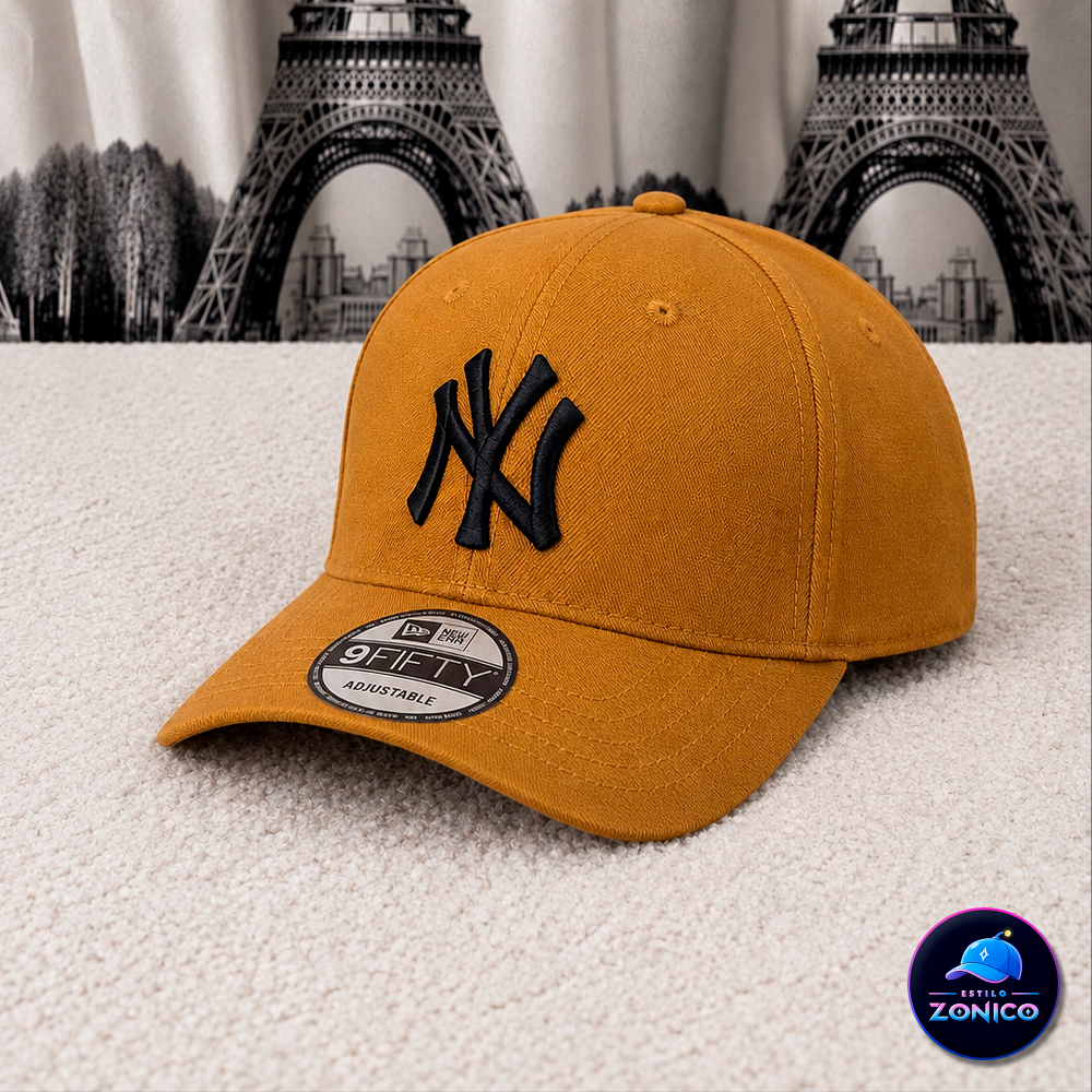 Gorra Curva - NY (Mostaza/Negro)