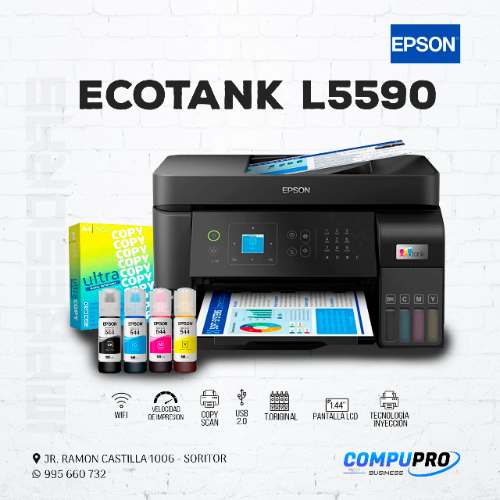 IMPRESORA  MULTIFUNCIONAL EPSON L5590. COPIA / IMPRIME /  ESCANEA / ADF / WIFI
