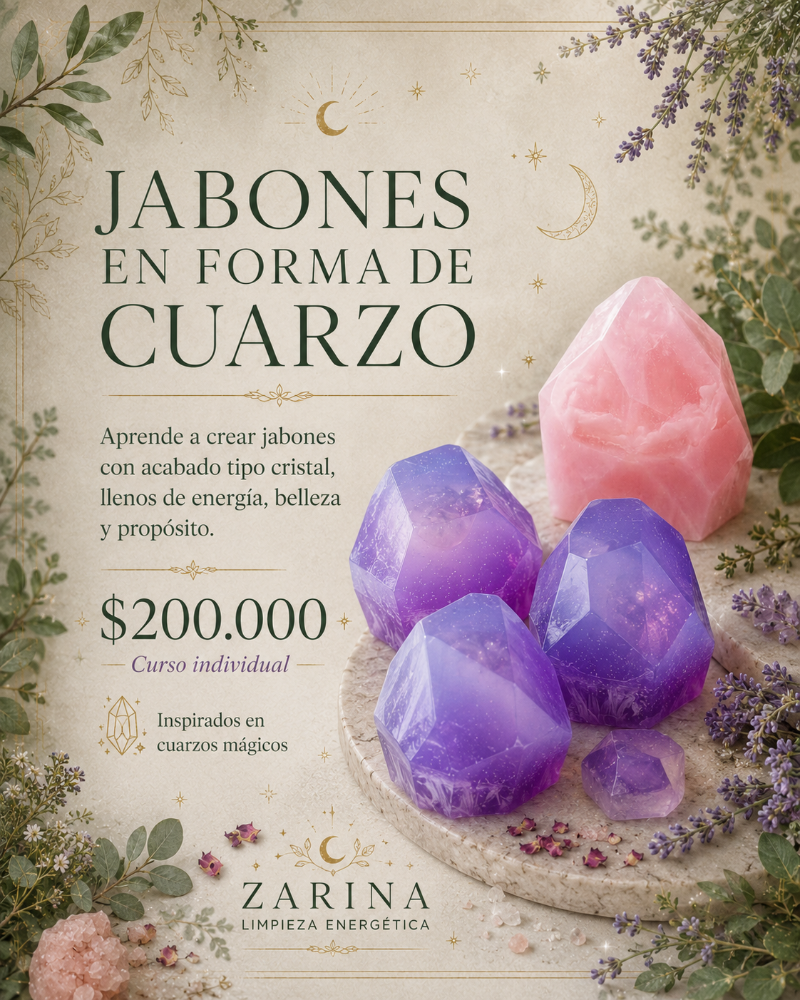 CURSO DE JABONES EN FORMA DE CUARZO