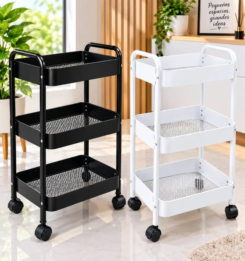Carrito Auxiliar 3 Niveles Metalico