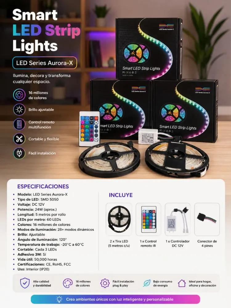 Cinta Led 10 Metros Rgb