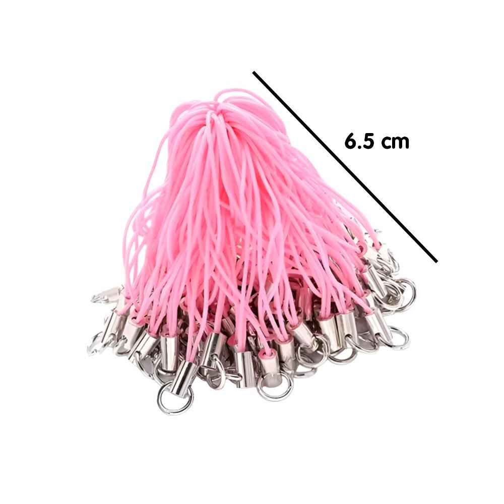 Miniatura 2 de  Cuerdas para llaveros rosadas con cierre 6.5 cm x 10 unidades