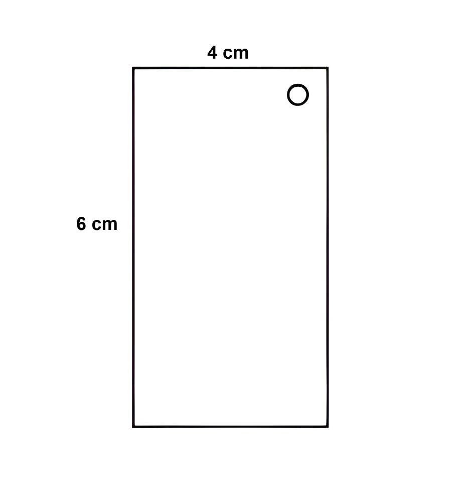 Acrílico rectangular 6 x 4 cm