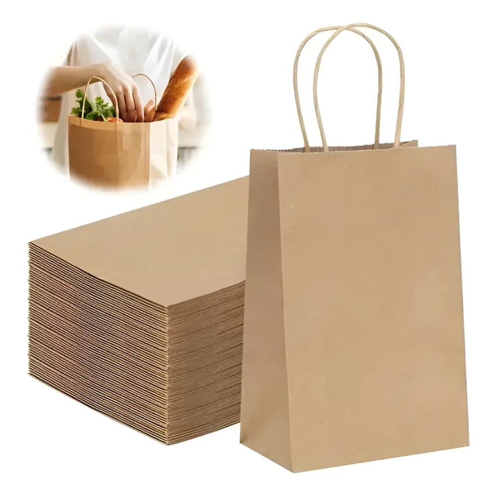 Bolsa Kraft de regalo, Medidas: 32 cm x 26 cm x 12 cm.
