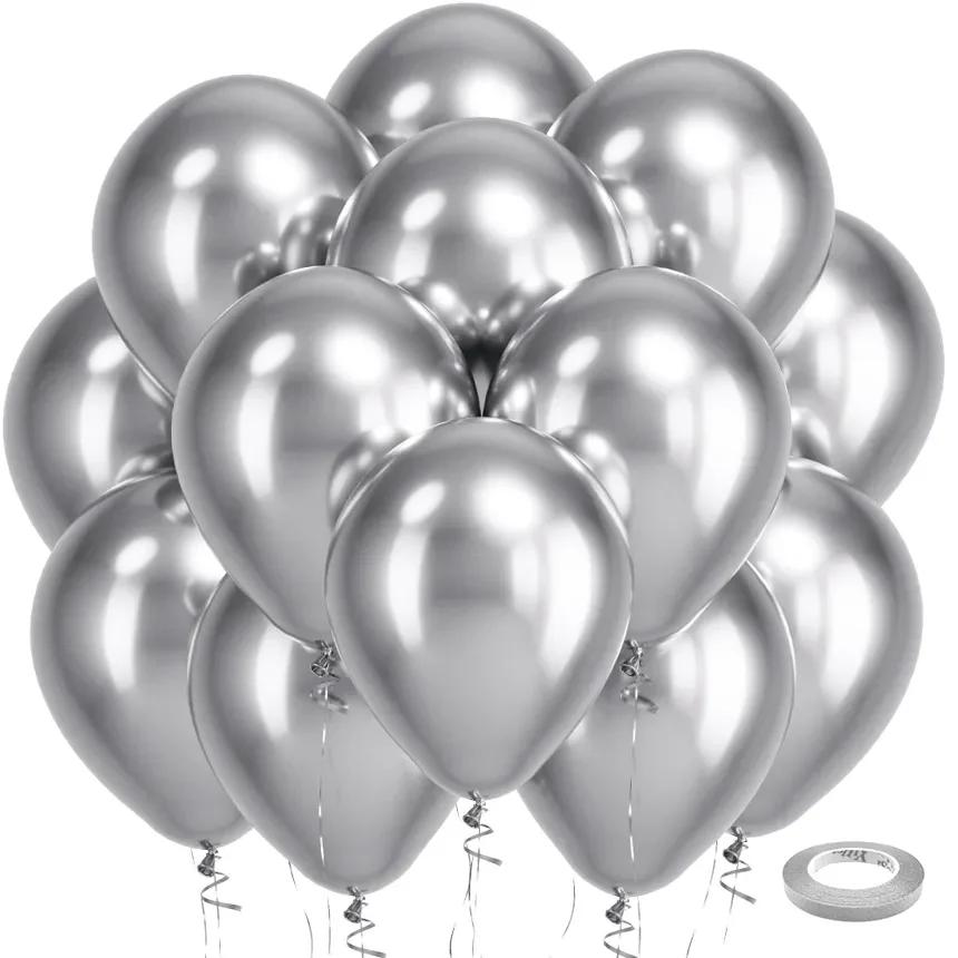 Globo cromado plateado