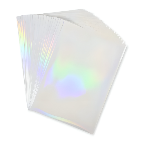 Papel para laminar liso Holografico x 10 Unid