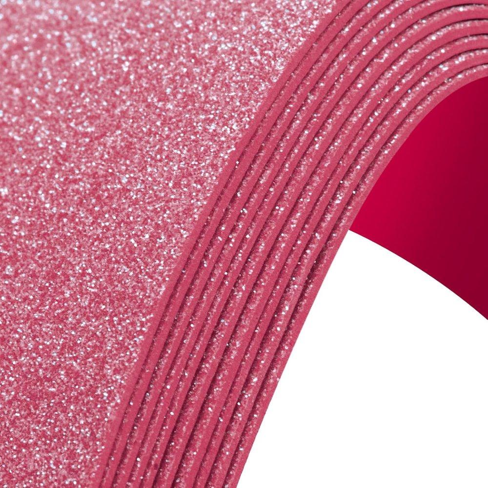 Foami fucsia escarchado