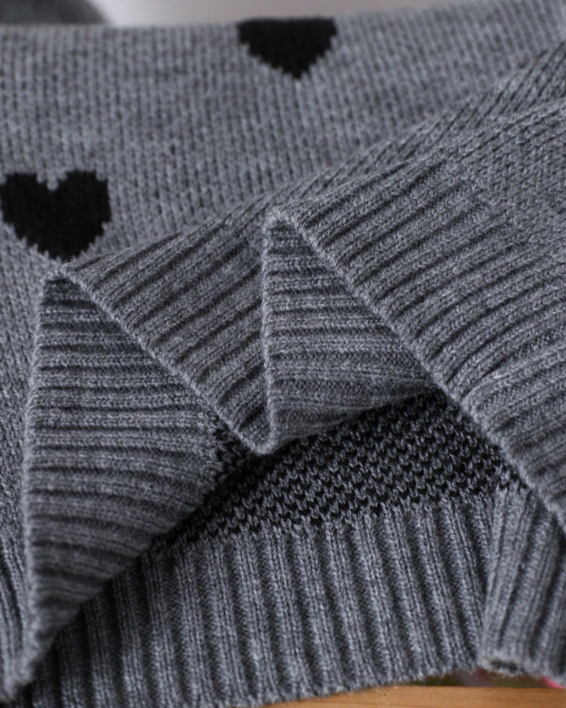 Miniatura 3 de Conjunto Tejido con Corazones para Niña 