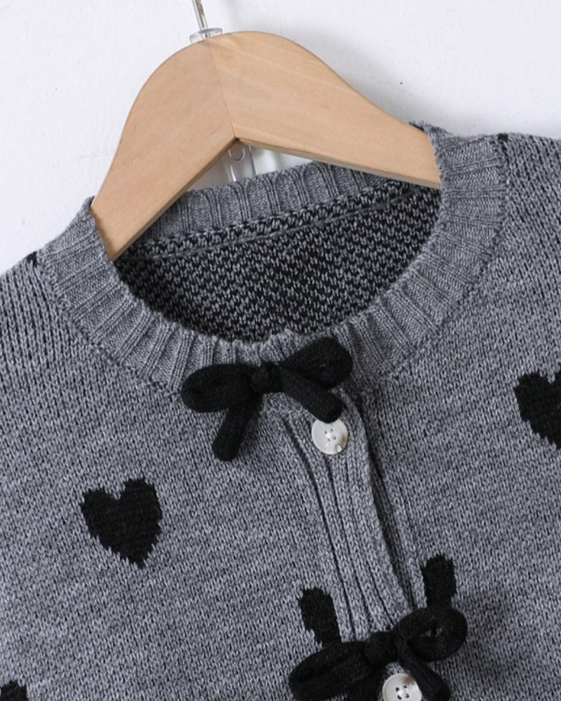 Miniatura 2 de Conjunto Tejido con Corazones para Niña 