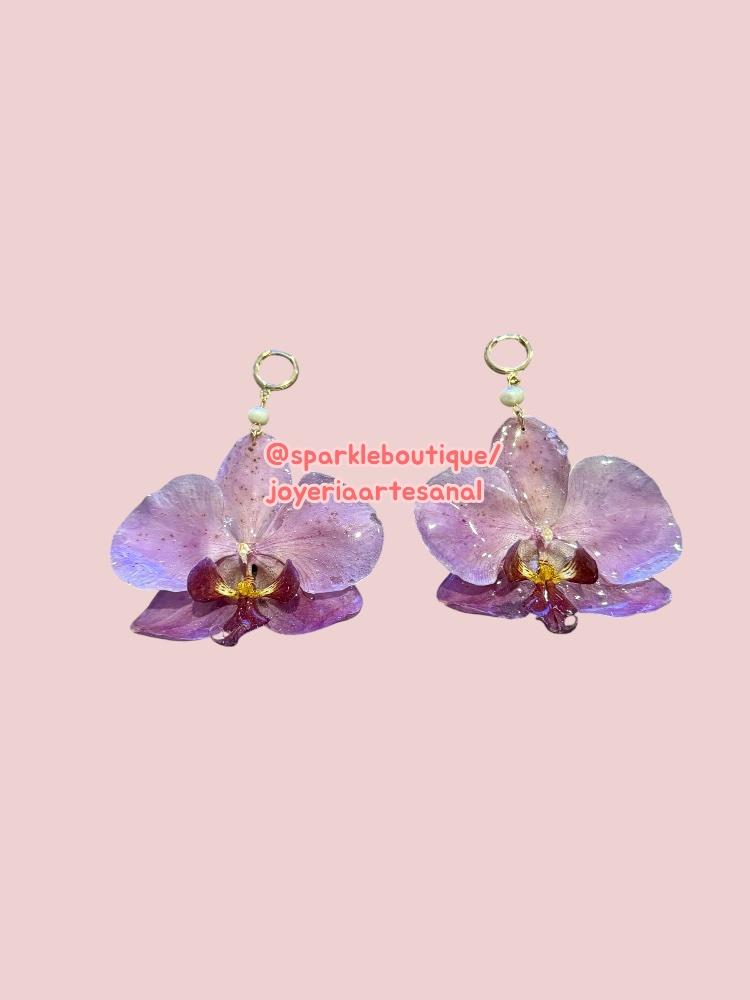 Aretes orquídeas