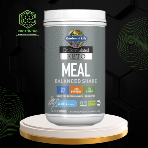  Dr. Formulated Keto Meal Balanced Shake, sabor vainilla  14 porciones 