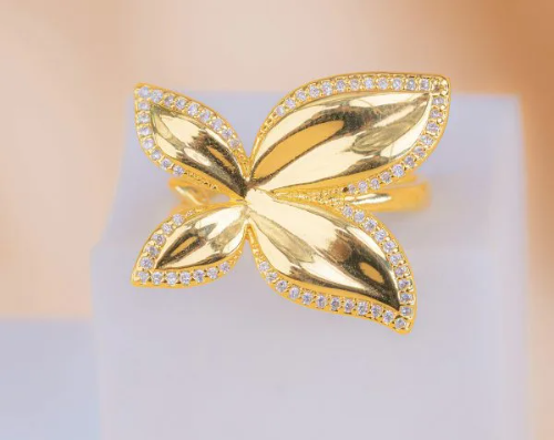 Miniatura 2 de Anillo Dalia Dorado Ref A1822