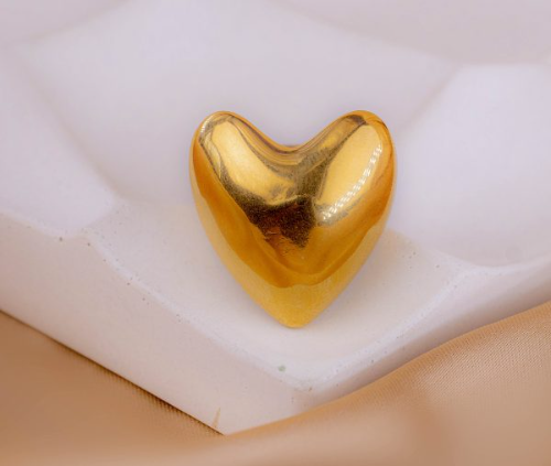 Miniatura 3 de Anillo Corazón Liso Dorado Ref A1721