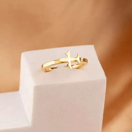 Miniatura 3 de Anillo Avión Dorado Talla 7 Ref  A2320