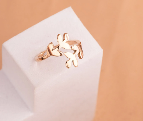 Miniatura 2 de Anillo Espigas Oro Rosa Ref A1042