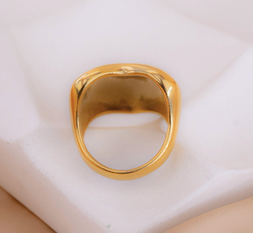 Miniatura 2 de Anillo Corazón Liso Dorado Ref A1721