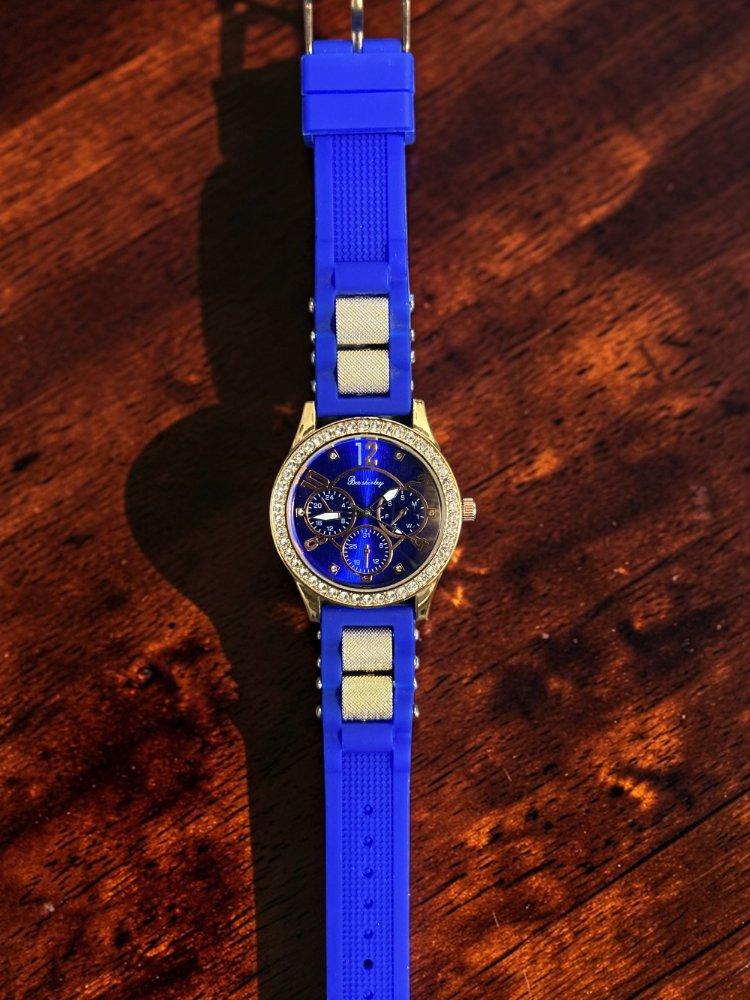 Reloj Azul/Oro Rosa Dama