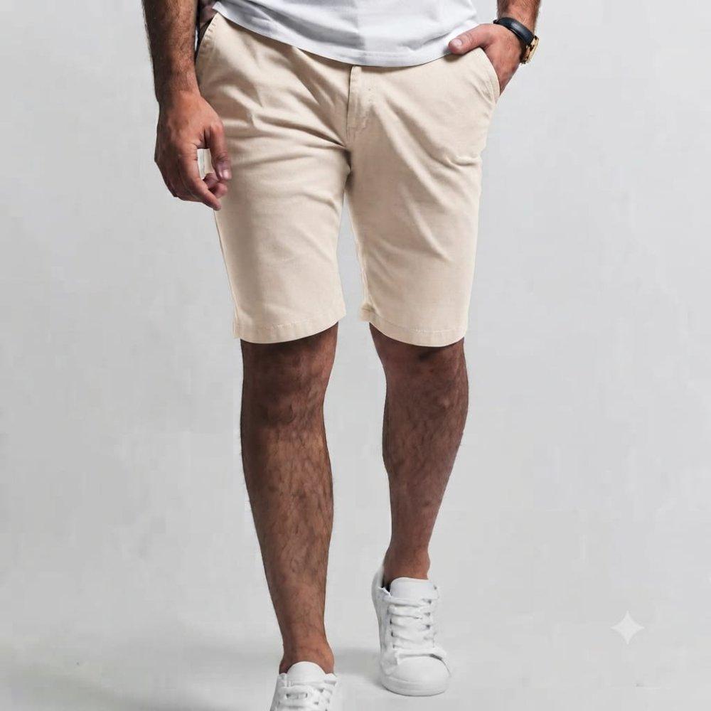 Bermuda Alfaiataria Beige claro