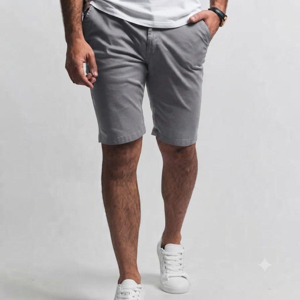 Bermuda Alfaiataria Gris 